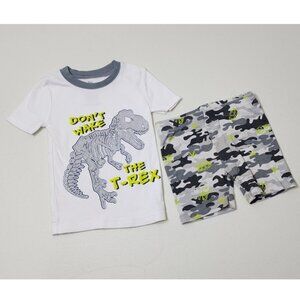 Members Mark T-rex dinosaur pajamas Shorts & Short Sleeve Shirt Size 3T